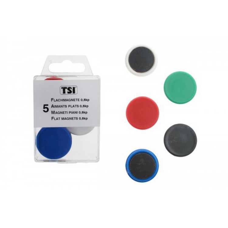 TSI Magnetic Set with 5 flat magnets Ø 30mm